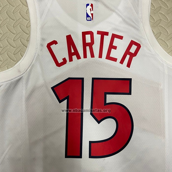 Camiseta Toronto Raptors Vince Carter NO 15 Association 2022-23 Blanco